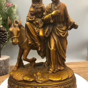 ancienne collection de christianisme catholicisme sculpture en bronze chrétien statue religieuse Madonna marie jésus foi cuivre sainte famille