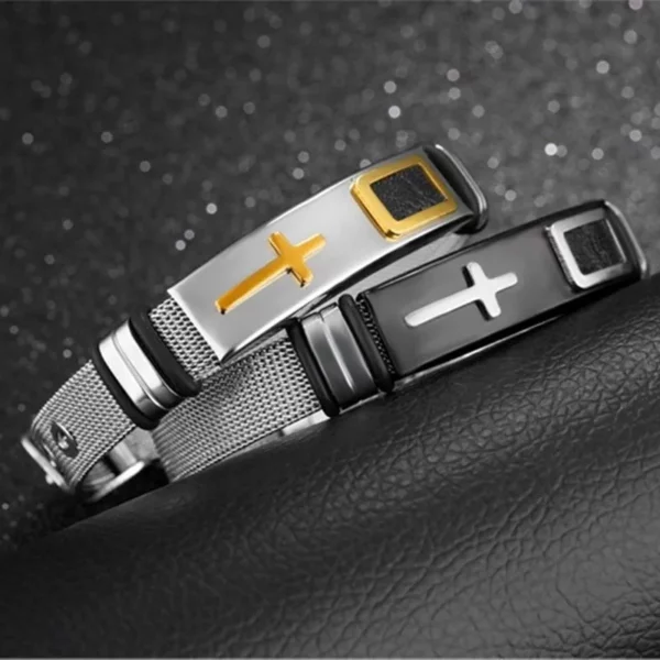Bracelet croisé Style Punk Hip Hop Pop, personnalité Simple, bijoux simples pour Couples, cadeaux de vacances – Image 6