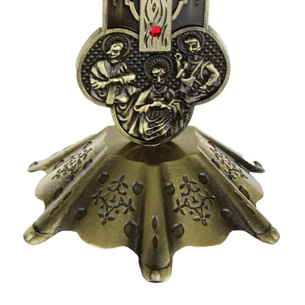 Figurines de reliques d'église, Crucifix de jésus-Christ sur le support, Crucifix croisé, décoration de chapelle de maison – Image 5