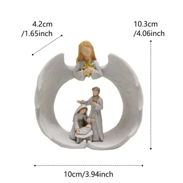 Ornement d'ange créatif en résine, artisanat, décoration de maison, ornement de jésus, cadeau de fête des mères – Image 7