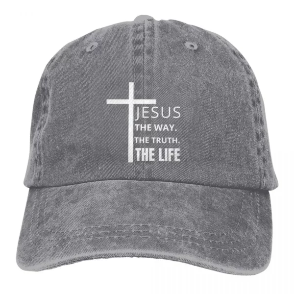 Casquettes de baseball The Truth The Way The Life pour hommes et femmes, casquette à visière, chapeaux pare-soleil Jésus-Christ – Image 9