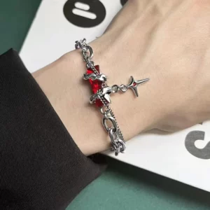 Bracelet cool de style Punk, bijoux de couple minimalistes hip-hop pour hommes, accessoires de discothèque de vacances de voyage de rue pour femmes