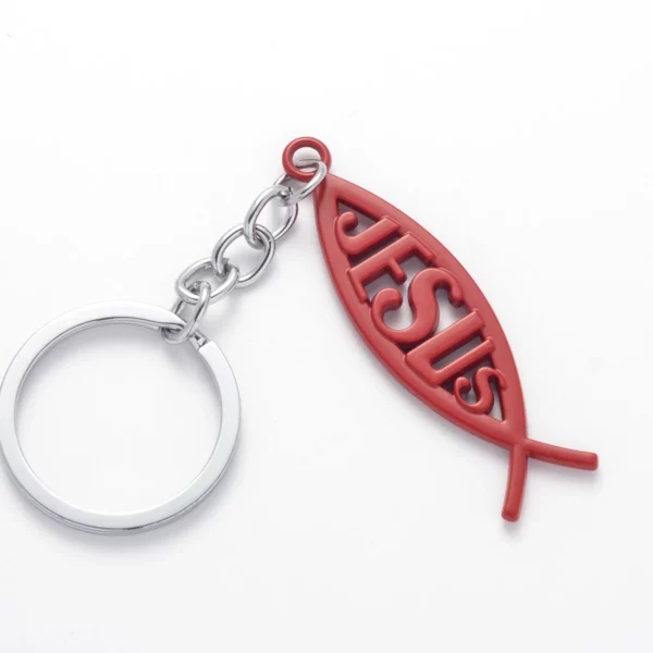 Porte-clés de voiture en métal avec logo de Jésus et du poisson, porte-clés, porte-clés, porte-clés, adapté à toutes les voitures et motos, accessoires – Image 11