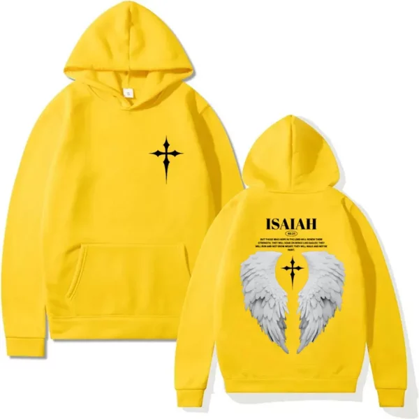 Sweats à capuche unisexes Aile de Jésus, verset de la Bible, Répulsif, PVD, Gothique, Décontracté, Sourire, Streetwear, ChimHarajuku, Chrétien, Esthétique – Image 17