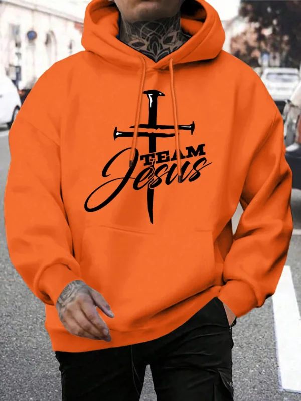 Sweat-shirt à capuche pour hommes, Design de l'équipe de jésus imprimé, mode chaude, décontracté, avec poches, grande taille, Streetwear, automne – Image 17