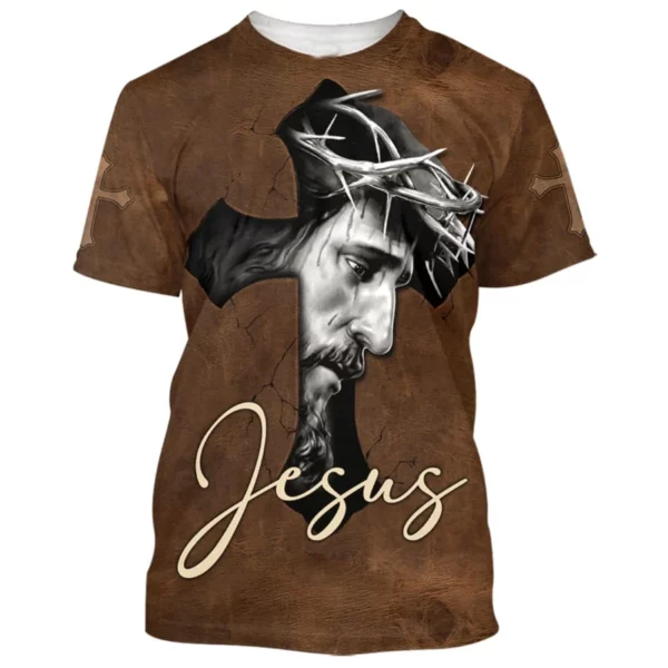 T-shirts pour hommes jésus amour tous les chrétiens 3D imprimé été jesu graphique T-shirt femmes à manches courtes décontracté hauts Y2k hommes vêtements – Image 6