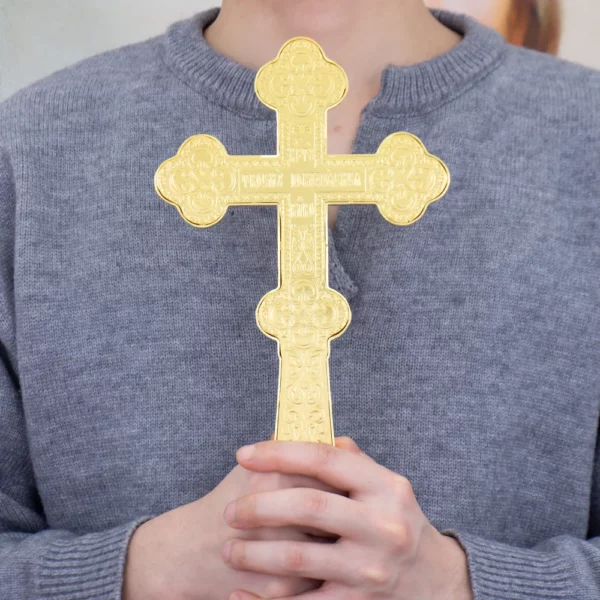 Croix d'or orthodoxe, icône de la Passion de jésus, ornements d'église, décorations d'autel pour la maison, cadeaux de Festival religieux – Image 16