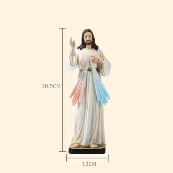 Statue catholique de la miséricorde de dieu, 1 pièce, ornements de prière familiale, jésus-Christ, décoration de la maison, artisanat en résine – Image 18