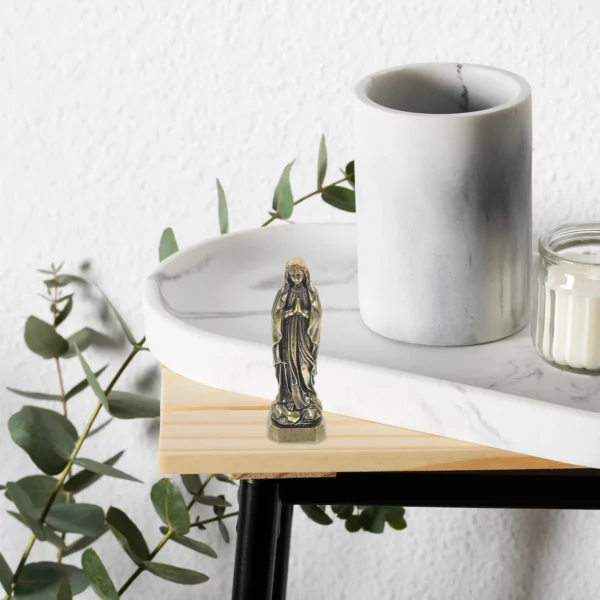 Statue Miniature de jésus, ornement Vintage en laiton, Sculpture, homme de la vierge marie – Image 6