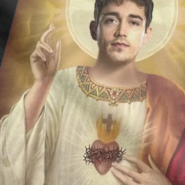 Charles Leclerc jésus t-shirts hommes 100% coton T-Shirt drôle col rond T-Shirt à manches courtes hauts cadeau d'anniversaire – Image 4