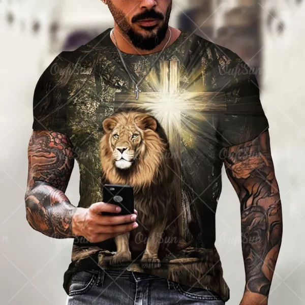 Christ jésus T-Shirt pour hommes impression 3D T-Shirt livraison gratuite vêtements à manches courtes Streetwear Vintage hauts T-Shirt hommes vêtements – Image 45