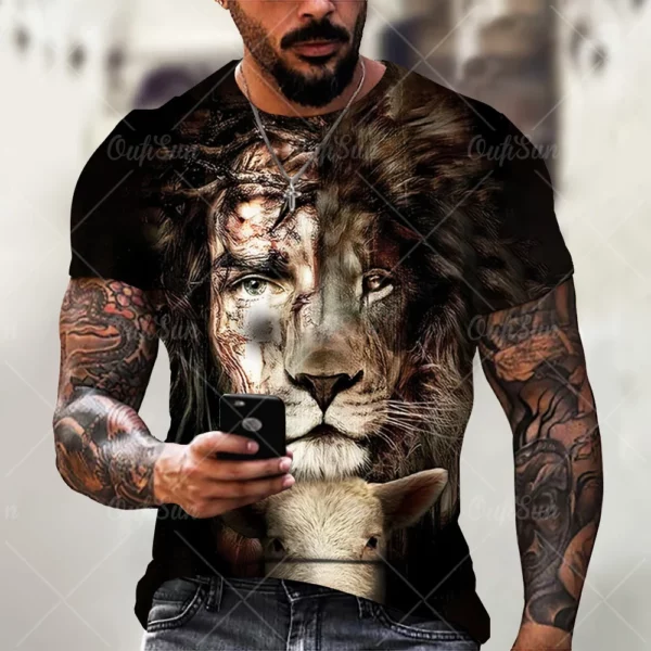 Christ jésus T-Shirt pour hommes impression 3D T-Shirt livraison gratuite vêtements à manches courtes Streetwear Vintage hauts T-Shirt hommes vêtements – Image 38