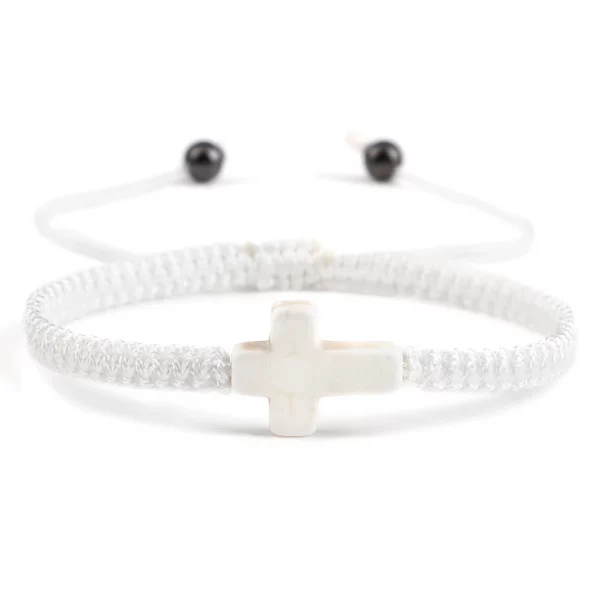 Bracelet croix de jésus tissé à la main pour hommes et femmes, fil rouge noir tressé, porte-bonheur, à la mode, pour Couple, bijoux d'amitié – Image 10
