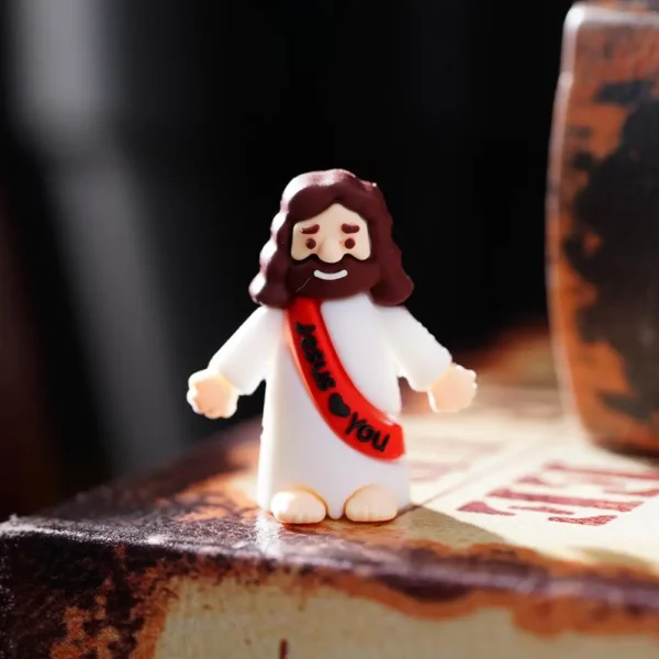 Statues de jésus miniatures en PVC, 50 pièces, figurines religieuses de table, décorations cadeaux de noël, pâques, Halloween, fête – Image 29