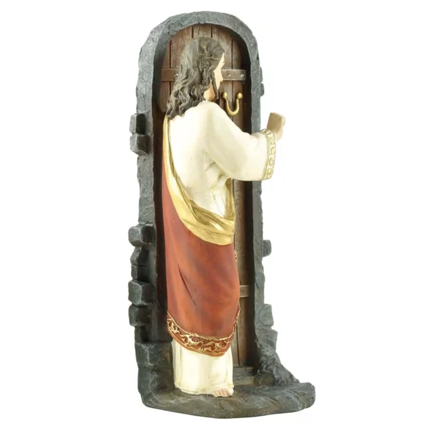 Figurine de Noël de Jésus frappant à la porte, collection faite à la main, matériau en résine pour la décoration britannique légère, 13cm – Image 7