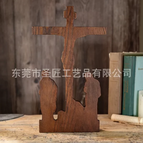 Ornements de scène de Jésus catholique ANE ifixion, Jésus était ANE, décorations chrétiennes pour la maison, autel, église, statues religieuses – Image 7