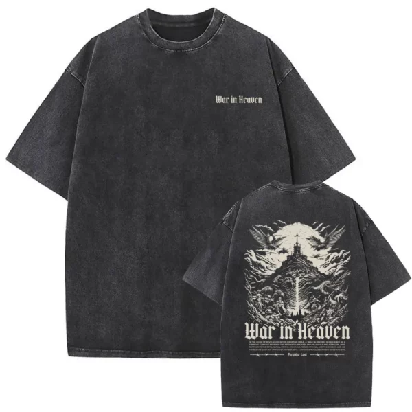 Série religieuse chrétienne jésus Vintage lavé T-shirt hommes femmes gothique Rock surdimensionné à manches courtes t-shirts Hip Hop Streetwear – Image 5