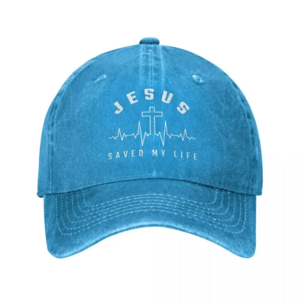 Jésus Christ christianisme jésus sauvé ma vie Casquette de Baseball hommes femmes chapeau réglable Casquette Gorras – Image 11
