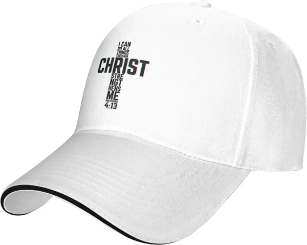 I Can Do All Things Through Christ Baseball Cap for Men and Women, Christian God, Jesus Lord Bless, USA Rooted in Christ Hat – Image 2