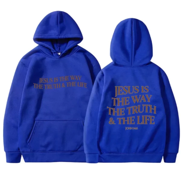 JESUS IS THE Organisements THE TRUTH-Chemise de Protection à Capuche pour Femme, Haut Épais en Velours, à Manches sulf, Ample, Style Coréen, Nouvelle Collection Hiver – Image 14
