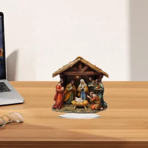 Statue de noël, œuvre d'art, Figurine de naissance de jésus pour chambre à coucher, bibliothèque, bureau