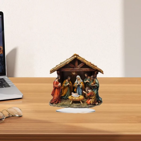 Statue de noël, œuvre d'art, Figurine de naissance de jésus pour chambre à coucher, bibliothèque, bureau