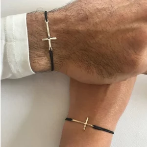YWZIXLN Boho gravé corde chaîne alliage croix Bracelet accessoires meilleur cadeau pour les amoureux femmes en gros B057