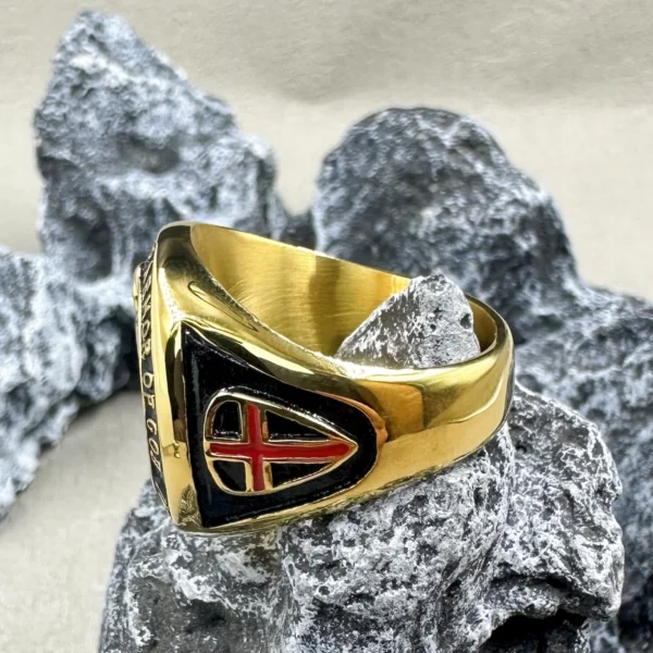 Offre spéciale hommes chevalier croix templier anneau Punk en acier inoxydable joint bijoux mode personnalité Hip Hop Rock unisexe doigt – Image 4