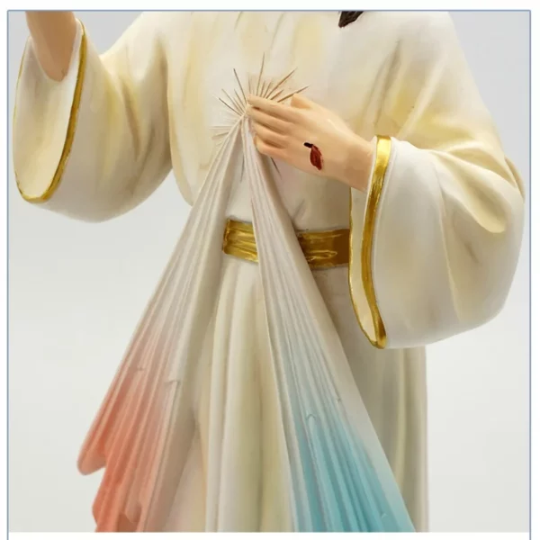 Statue catholique de la miséricorde de dieu, 1 pièce, ornements de prière familiale, jésus-Christ, décoration de la maison, artisanat en résine – Image 14