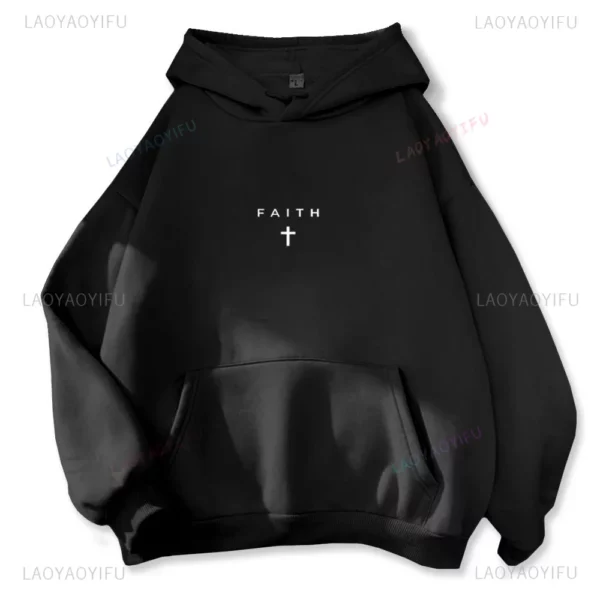 Sweats à capuche à manches longues pour hommes, mémoire de Jésus-Christ, streetwear religieux, sweat à capuche intéressant, vêtements à motifs, sweat régulier – Image 9
