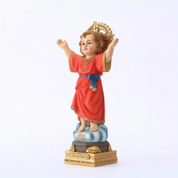 1Pc 32.5cm Statue résine Divino Nino jésus Statue décoration religieuse 8'haute résine divine enfant bébé jésus Figurine Sculpture – Image 4