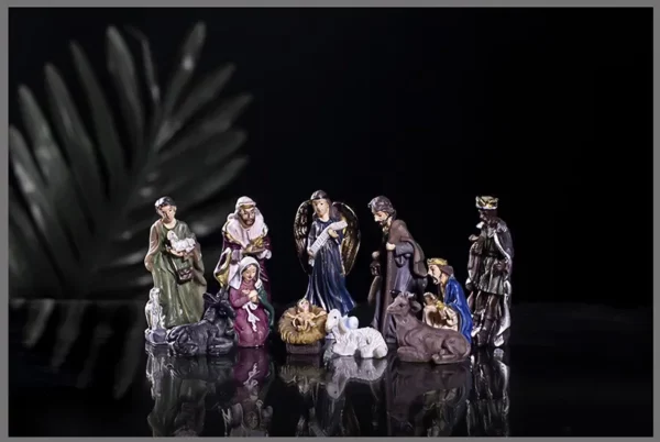 Ensemble de scène de la Nativité de Pâques, Crèche de Jésus de la Vie Réelle, Ornement de Noël CPull, Sainte Famille, Artisanat, Statue, Décor, Cadeaux – Image 8