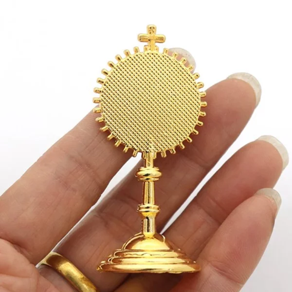 Statue de Communion Chrétienne et Catholique, Zones de Jésus Dorées, Récupérateur d'Inum, Décoration de Table de Bureau à Domicile, Figurine de Croix, Cadeau Religieux – Image 3