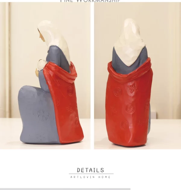 Figurines de la Vierge Marie et de Bébé Jésus en Résine, Figurine d'Ange de Style Vintage, Cadeaux de Mariage Artisanaux – Image 15
