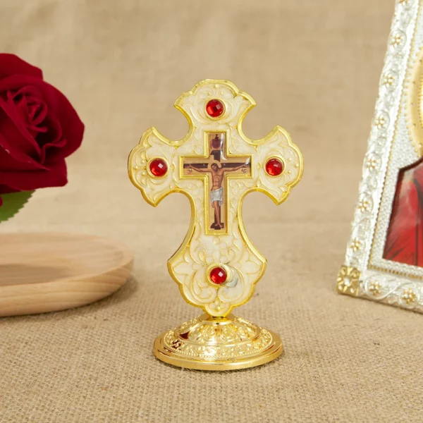 Croix de Jésus debout pour la première communion, petite croix de naissance en alliage, décoration pour l'église, cadeaux orthodoxes, décoration de prière pour la maison – Image 8