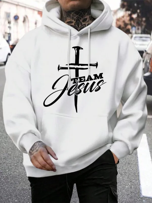 Sweat-shirt à capuche pour hommes, Design de l'équipe de jésus imprimé, mode chaude, décontracté, avec poches, grande taille, Streetwear, automne – Image 32