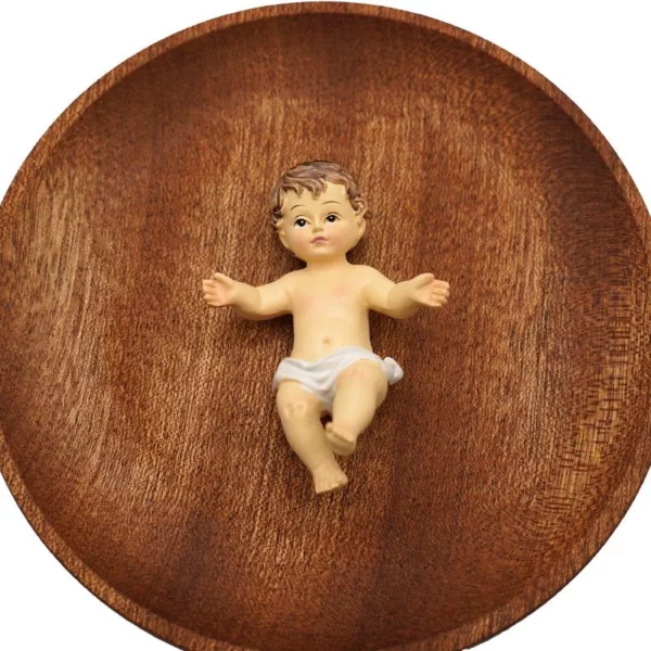Statue de poupée de jésus pour bébé, 6cm/10cm/15cm, ornement de l'avent pour bébé, Figurine religieuse de jésus, maison, église, décoration artisanale de noël, cadeau – Image 4