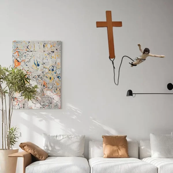 Ornements décoratifs d'artisanat religieux, Bunduextrêmes Jumping Jesus, Escales de Pâques, Cadeaux de vacances, Décorations de confrontation, K7R5 – Image 12