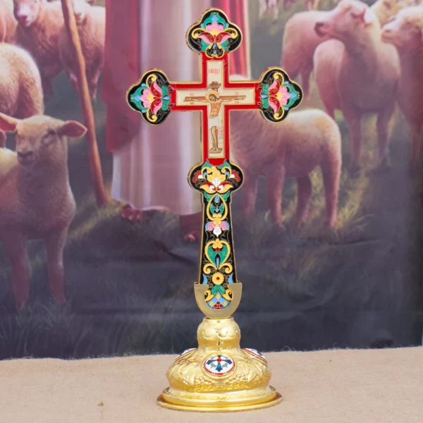 Croix d'or orthodoxe, icône de la Passion de jésus, ornements d'église, décorations d'autel pour la maison, cadeaux de Festival religieux – Image 14