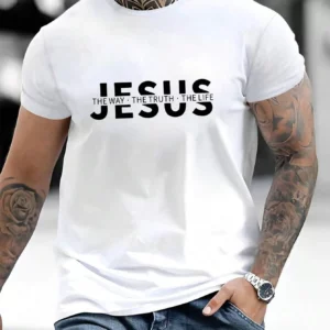 Jésus hommes coton t-shirt marque de luxe mode grande taille haut décontracté à manches courtes Streetwear classique imprimé nouveauté t-shirt S-4XL