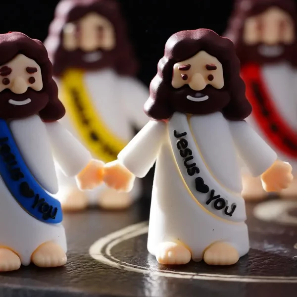 Statues de jésus miniatures en PVC, 50 pièces, figurines religieuses de table, décorations cadeaux de noël, pâques, Halloween, fête – Image 23