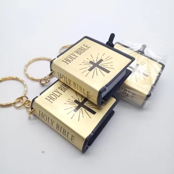 Mini porte-clés de salle de bain LY BIBLE pour femme, croix de Jésus chrétien, porte-clés musulman, breloque pour sac, prière, bénédiction de Dieu, accessoires de porte-clés, anglais – Image 6