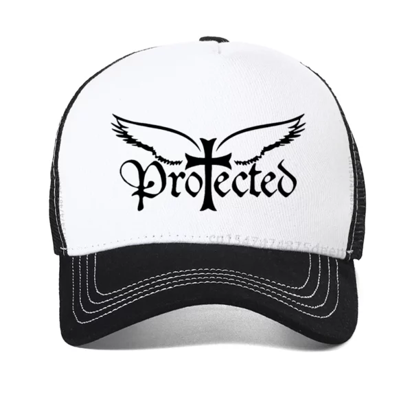 Angel Will Protect You casquette mode unisexe la croix jésus-Christ impression casquette de Baseball Cool mode été visière camionneur chapeau – Image 19