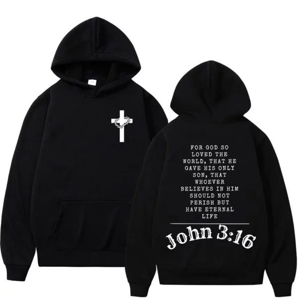 Sweat-shirt à capuche pour hommes et femmes, de haute qualité, à la foi chrétienne de jésus sur la peur, verset de la Bible, pulls Vintage à la mode, Streetwear – Image 8