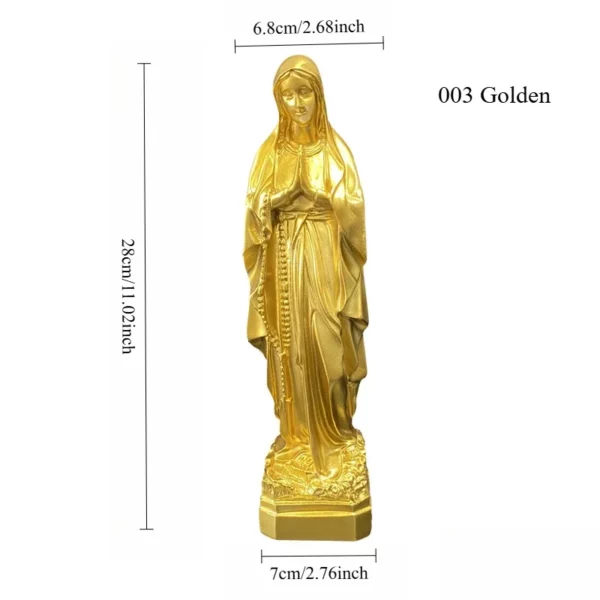 Statue de la vierge marie catholique religieux mexique notre-dame de Lourdes Statue mère dieu Figurines en résine décor de bureau béni jésus – Image 12