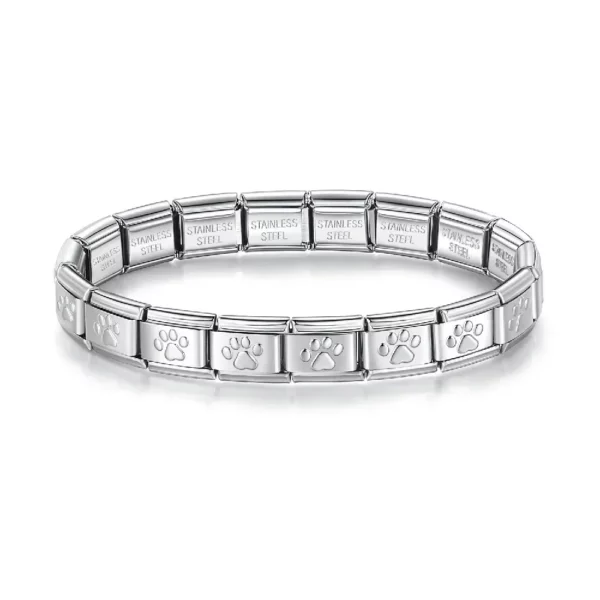 Coeur croix papillon italien breloque lien en acier inoxydable doré Bracelets bricolage faisant 9mm perles rétro Bracelet bijoux en gros – Image 50