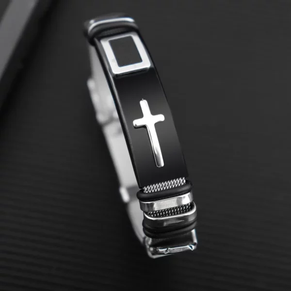 Bracelet croisé Style Punk Hip Hop Pop, personnalité Simple, bijoux simples pour Couples, cadeaux de vacances – Image 3