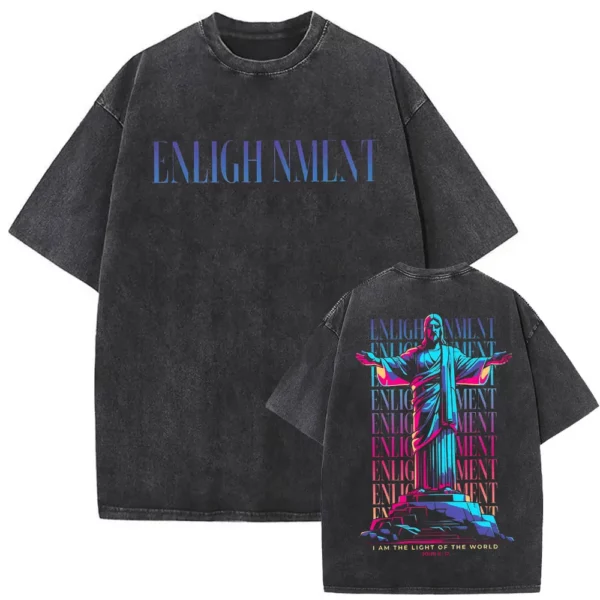 Série religieuse chrétienne jésus Vintage lavé T-shirt hommes femmes gothique Rock surdimensionné à manches courtes t-shirts Hip Hop Streetwear – Image 43