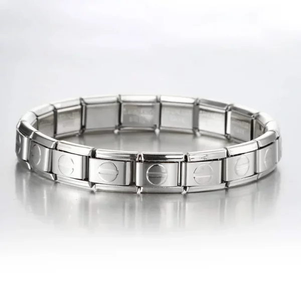Coeur croix papillon italien breloque lien en acier inoxydable doré Bracelets bricolage faisant 9mm perles rétro Bracelet bijoux en gros – Image 8