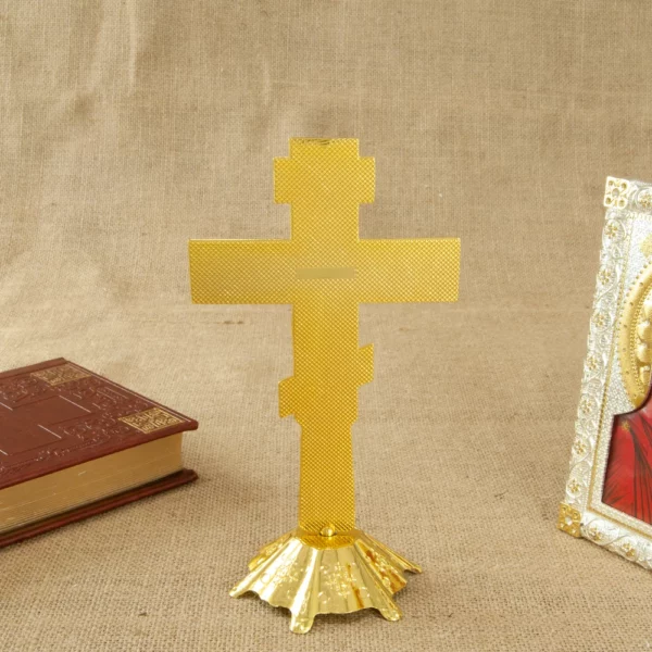 Croix orthodoxe en alliage de Zinc, croix de jésus, Crucifix russe, croix murale orthodoxe, églises, fonctionnalités de mariage, 7,3 pouces x 3,9 pouces, jésus orthodoxe – Image 4